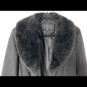 Giacca J Gallery Co. Black single breasted button up wool Walker Coat